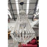 BEADED CHANDELIER, 78cm W.