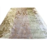 CONTEMPORARY SILK AND WOOL CARPET, 360cm x 280cm.