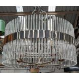 CEILING LAMP 55cm W, with glass rods.