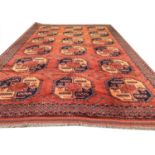 FINE TURKMAN CARPET, 405cm x 285cm.