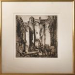 Sir FRANK BRANGWYN (British, 1867-1956) 'Port St. Jacques, Parthenay', etching, signed in pencil,