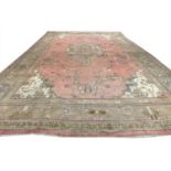 ANTIQUE TURKISH CARPET, 660cm x 405cm, of country house proportions.