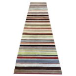 THE RUG COMPANY RUNNER, 366cm x 87cm, Paul Smith signature stripe.