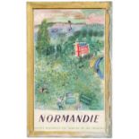 RAOUL DUFY (French, 1877 ? 1953) 'Normandie', vintage lithographic poster, signed in the plate,