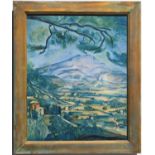 PAUL CEZANNE (French, 1839 - 1906) 'Aix en Provence - La Montagne Sainte Victoire', lithograph,