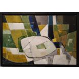 ARTHUR GILL PLEYDELL PEARCE (1917-2015) 'Abstract', oil on board, 51cm x 76cm, framed.
