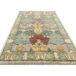 C.F.A. VOYSEY DESIGN RUG, 224cm x 152cm, Arts and Crafts inspired.