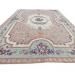 FINE AUBUSSON NEEDLEPOINT CARPET, 420cm x 294cm.