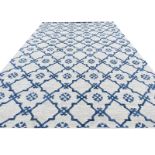 CONTEMPORARY SILK AND WOOL IZNIK DESIGN CARPET, 300cm x 200cm.