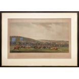 THOMAS SUTHERLAND, after Henry Thomas Alken (1785-1851) 'Epsom Races' hand coloured mezzotint,