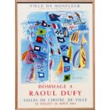 RAOUL DUFY (French, 1877-1953) 'Ville de Honfleur', poster for an exhibition at Salles de Hotel de