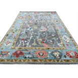 FINE CONTEMPORARY OUSHAK CARPET, 301cm x 204cm.