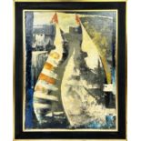 PETER HOWITT (British 1928-2021), 'Sailing Boats', oil on canvas, 76cm x 101cm, framed.