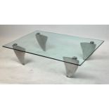 ATTRIBUTED TO MATTHEW HILTON FOR SCP FLIPPER TABLE, circa vintage 1980s, polished aluminium ,