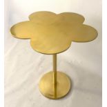 CLOVER MARTINI TABLE, gilt metal, 51cm x 41cm sq.