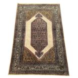 QUM SILK RUG, 153cm x 100cm.