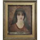 IDA BILLIE TAYLOR, 'Scheharazade', oil on canvas, 44cm x 35cm, framed.