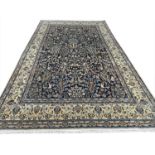 FINE PART SILK PERSIAN NAIN CARPET, 262cm x 161cm.