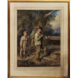 JAMES HARDY Sr (1801-1879), 'A good days sport', watercolour, 46cm x 36cm, signed, framed.