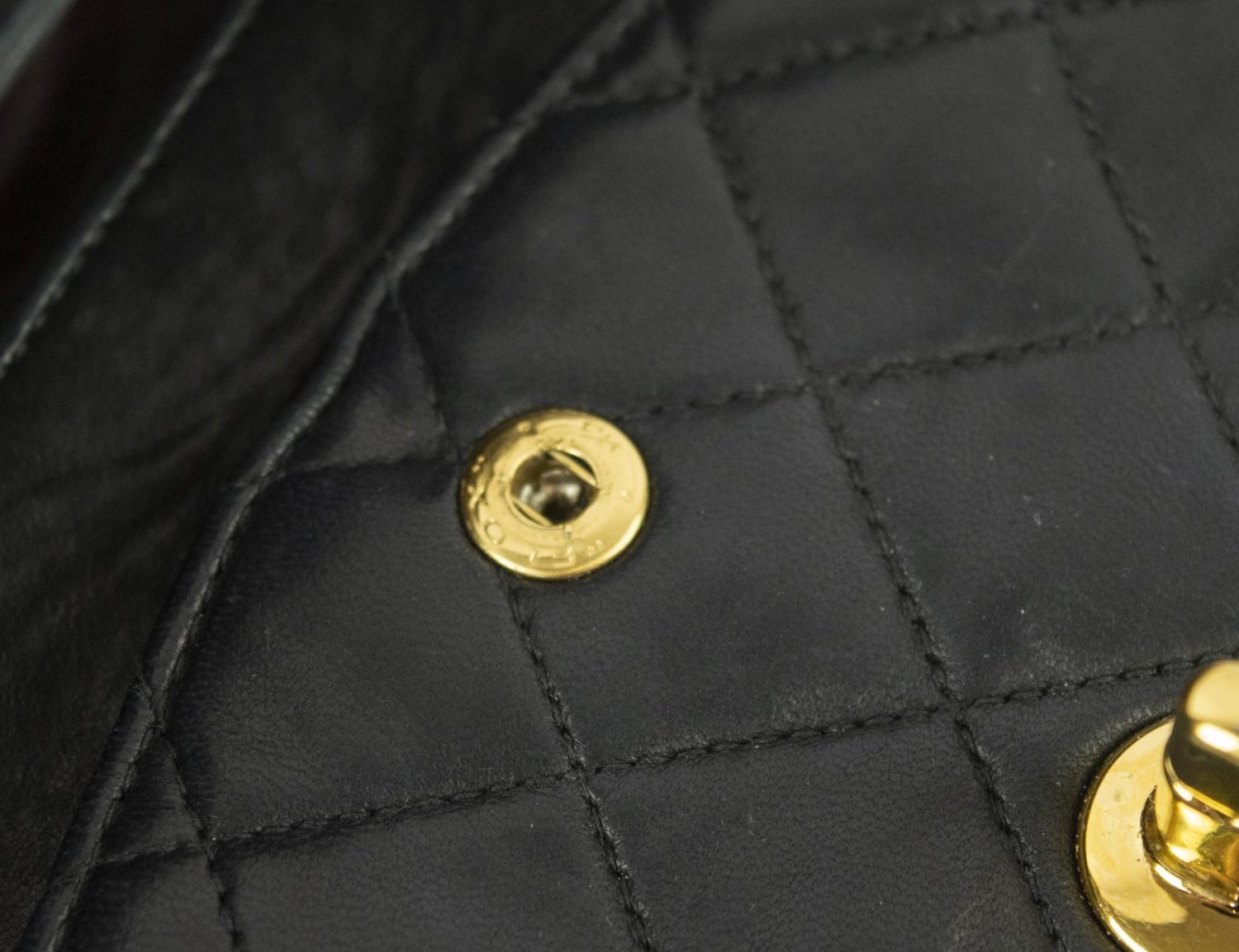 CHANEL FLAP BAG, with front double flap closure, quilted effect and gold hardware, chain and leather - Image 13 of 13