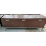 SIDEBOARD, contemporary, 210cm x 45cm x 78cm, three drop down doors.