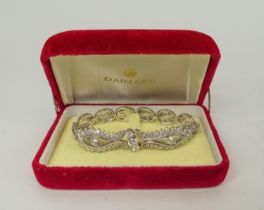 LADY'S BRACELET, 14ct white gold and diamond set, with a total of over two carats of diamonds, set
