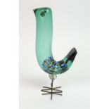 ALESSANDRO PIANON PULCINO GLASS BIRD, early 1960's Italian Murano art glass by Vetreria Vistosi,