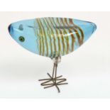 ALESSANDRO PIANON PULCINO GLASS BIRD, early 1960's Italian Murano art glass by Vetreria Vistosi,