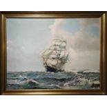 JAMES BLADE, 'Clipper Kaisow', oil on canvas, 71cm x 90cm, signed, framed.