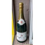 RUFFIN & FILS CHAMPAGNE FAUX BOTTLE, 100cm H.