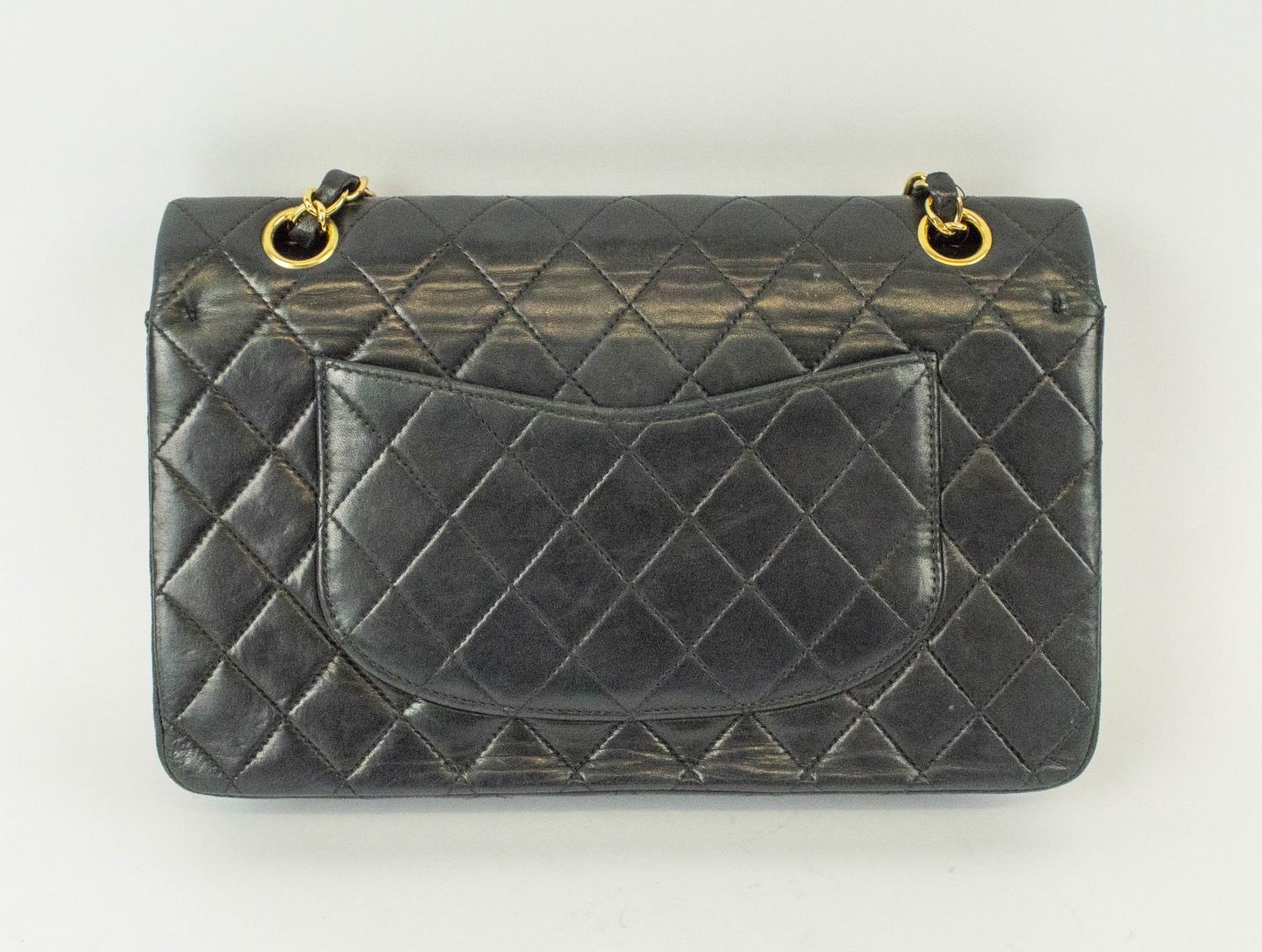 CHANEL FLAP BAG, with front double flap closure, quilted effect and gold hardware, chain and leather - Image 6 of 13