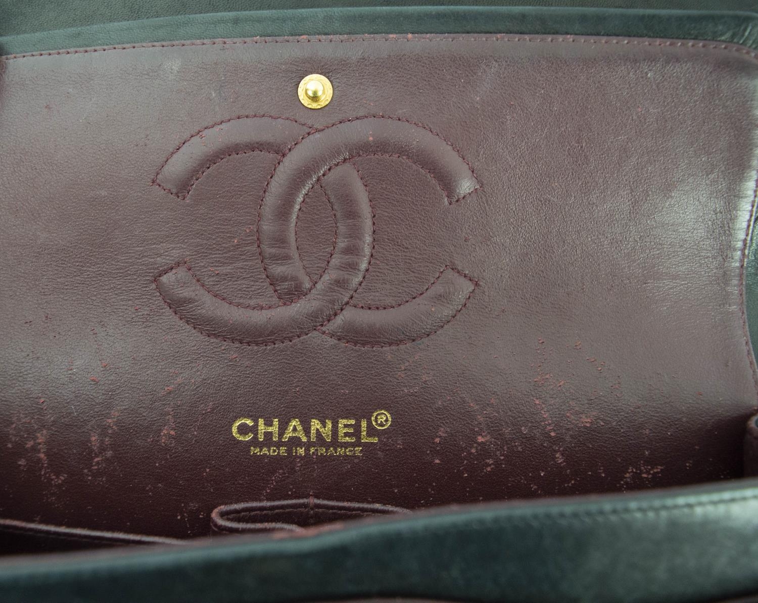 CHANEL FLAP BAG, with front double flap closure, quilted effect and gold hardware, chain and leather - Image 11 of 13