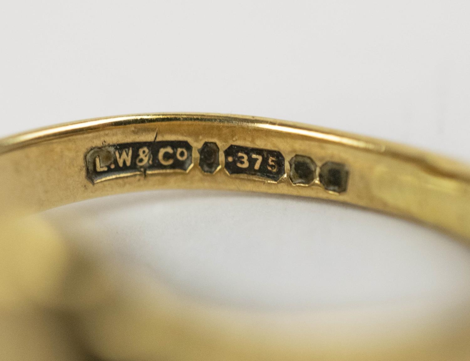 DRESS RINGS, three various, 9ct gold, comprising signet ring with inscription to back, ?All my love, - Image 10 of 17