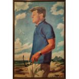 RAY MONDELLO, 'John F Kennedy', Martha's Vineyard', silkscreen on canvas, framed.