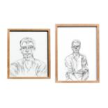 ALBERTO GIACOMETTI (Swiss, 1901? 1966) 'Diego', a pair of lithographs, printed by Maeght, 37 cms x