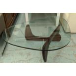 AFTER ISAMU NOGUCHI, Noguchi style table, 97cm x 132cm x 40cm.