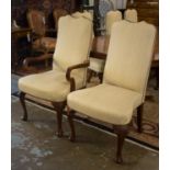 SINCLAIR MELSON DINING CHAIRS, a set of eight Georgian style in taupe fabric including two