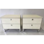 POLTRONA FRAU PIU NOTTE BEDSIDE CHESTS, a pair, by Poltrona Frau Studio, 50cm x 42cm x 45cm H. (2)