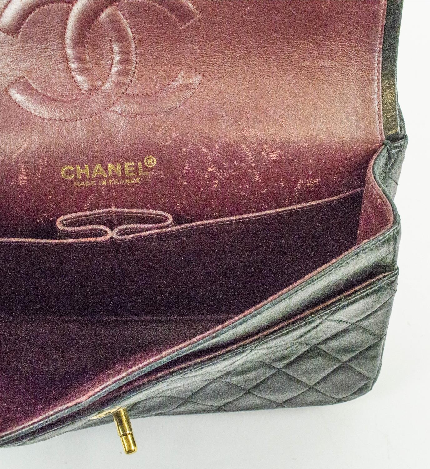 CHANEL FLAP BAG, with front double flap closure, quilted effect and gold hardware, chain and leather - Image 12 of 13