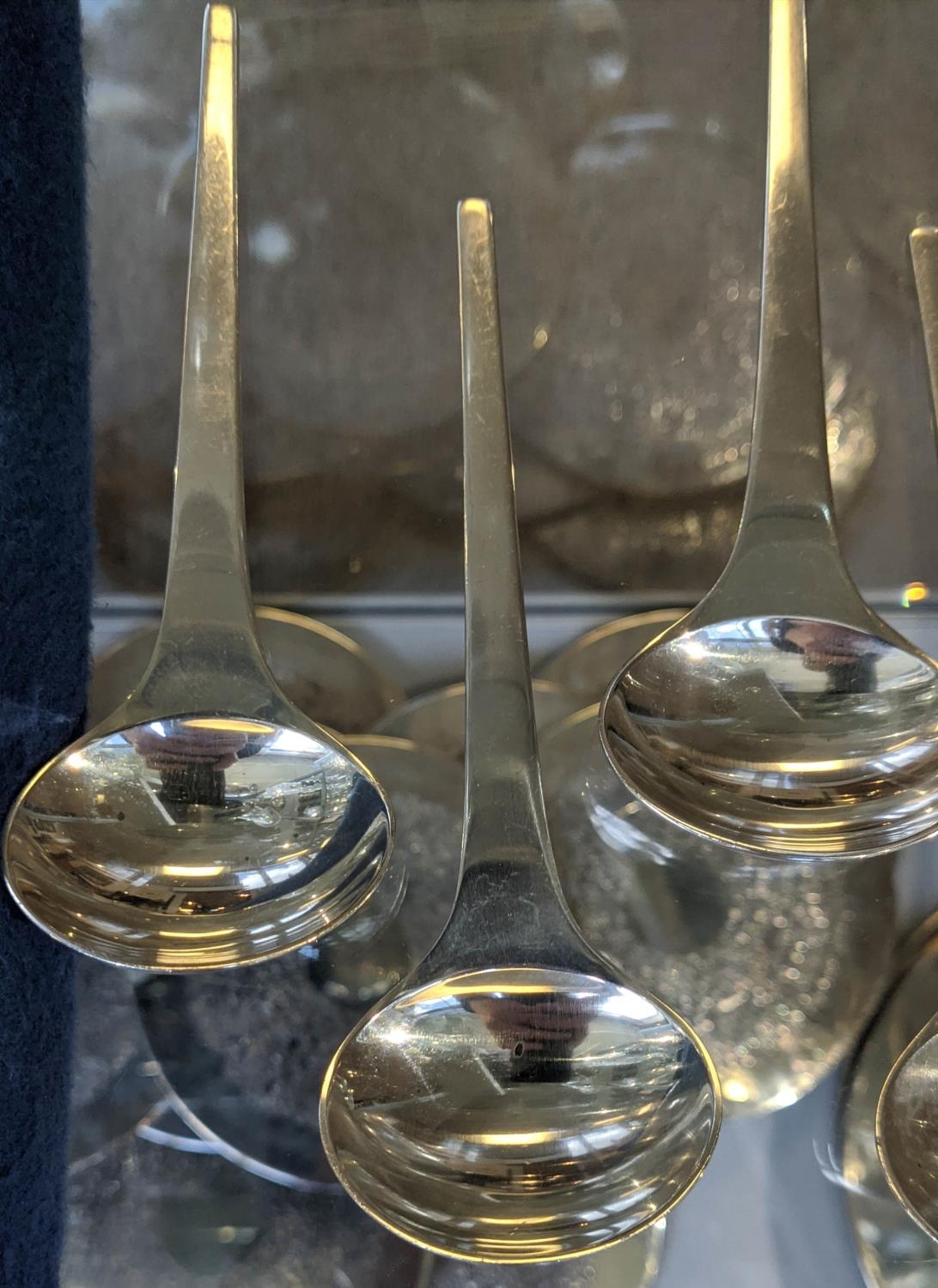 GEORGE JENSEN CARAVEL PATTERN CUTLERY SET, mid 20th century Danish sterling silver, eight place - Image 3 of 5