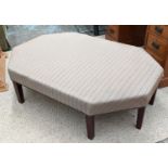 COLEFAX & FOWLER FOOTSTOOL, 86cm D x 38cm H x 126 L.