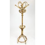 BAMBOO COAT STAND, mid 20th century, approx 170cm H.