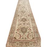 FINE FEREGHAN DESIGN RUNNER, 318cm x 75cm.