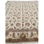 PART SILK TABRIZ SHAH ABAS DESIGN CARPET, 295cm x 200cm.