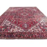 ANTIQUE HERIZ CARPET, 346cm x 281cm.