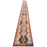 ANATOLIAN KILIM RUNNER, 675cm x 60cm.