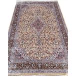 PART SILK ISPHAHAN DESIGN CARPET, 295cm x 190cm.