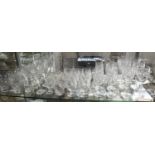 COLLECTION OF ROYAL DOULTON CUT GLASSWARE, (forty pieces), each signed to base, six red wine, six