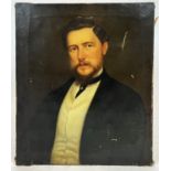 19TH CENTURY BRITISH SCHOOL, 'Portrait of a Gentleman', oil on canvas, 68cm x 58cm, unframed.