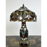 TIFFANY STYLE LAMP, 50cm H.